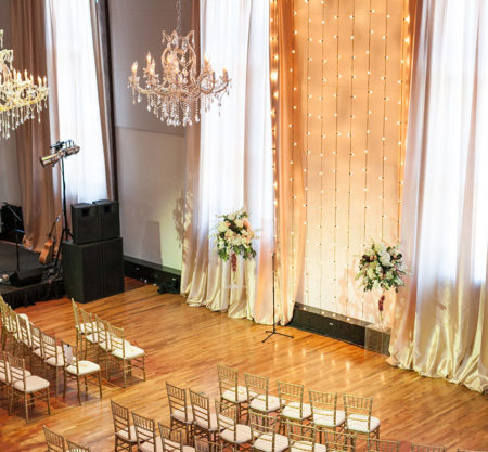 Wedding String Lights and Chandeliers